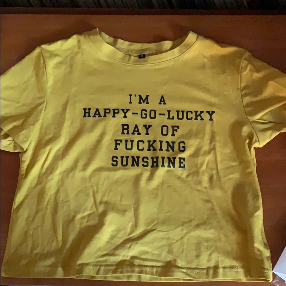 yellow t-shirt